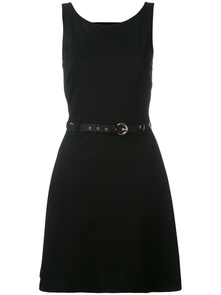 Versace Jeans - Belted Dress - Women - Viscose/spandex/elastane/polyamide - 42, Black, Viscose/spandex/elastane/polyamide