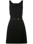 Versace Jeans - Belted Dress - Women - Viscose/spandex/elastane/polyamide - 42, Black, Viscose/spandex/elastane/polyamide
