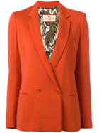 Etro Double-breasted Blazer, Women's, Size: 42, Yellow/orange, Spandex/elastane/acetate/viscose