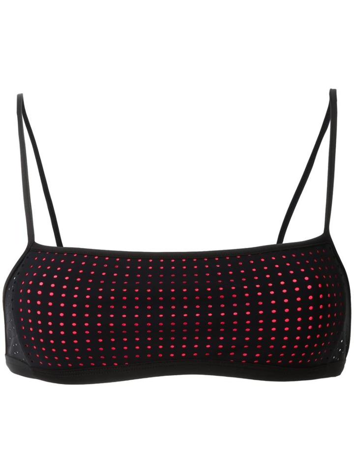 Dion Lee Perforated Overlay Bandeau, Women's, Size: 6, Blue, Polyester/spandex/elastane