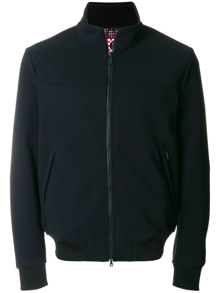 Mc2 Saint Barth Traveler Brooks Bomber Jacket - Black