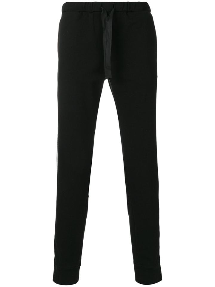 Daniele Alessandrini Striped Track Pants - Black