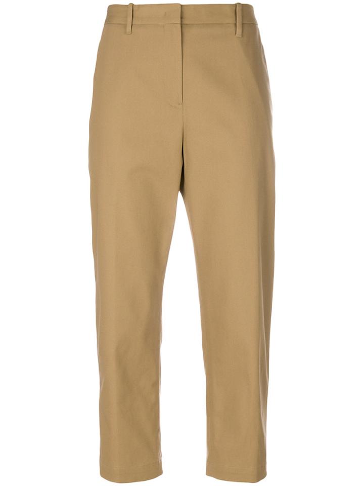 Jil Sander Cropped Chinos - Nude & Neutrals