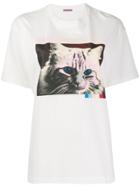 Sueundercover Cat Print T-shirt - White