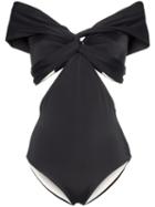 Johanna Ortiz Off-shoulder One-piece Swimsuit - Black