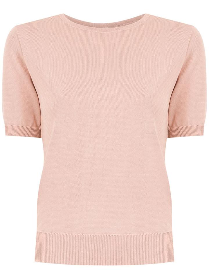 Egrey Pleated Knit Blouse - Pink & Purple