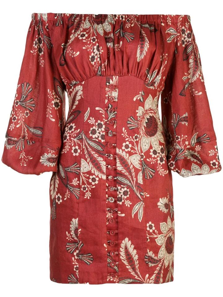 Zimmermann Juno Off-the-shoulder Dress - Red