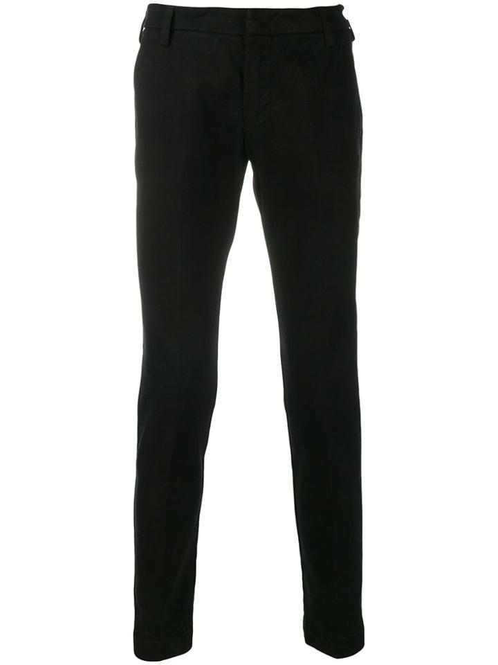 Entre Amis Slim-fit Chino Trousers - Black