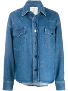 Tela Button Denim Jacket - Blue