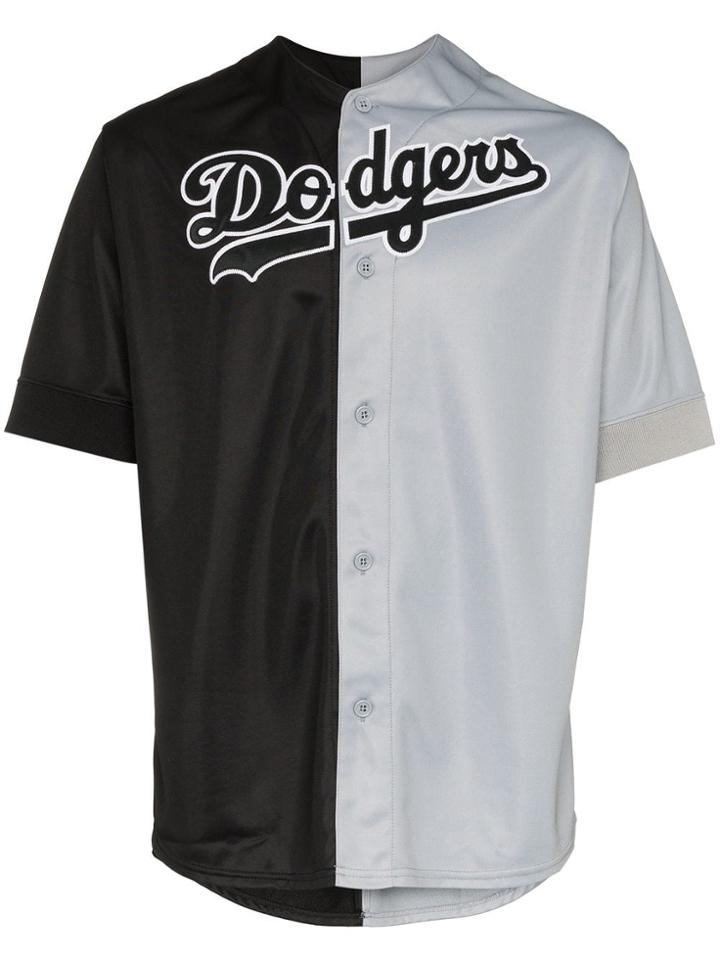 Marcelo Burlon County Of Milan Mb La Dodgers Ss Shrt Gry - Black