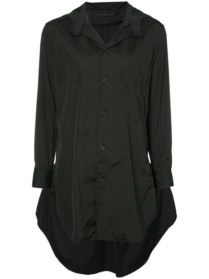 Yohji Yamamoto - Removable Hood Shirt - Women - Cotton - 1, Black, Cotton