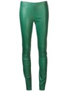 Drome Cut Leg Opening Leggings, Women's, Size: Xs, Green, Leather