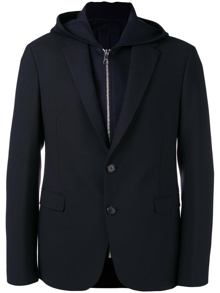 Neil Barrett Hooded Blazer - Blue
