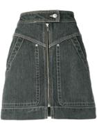Isabel Marant Étoile Zipped Denim Mini Skirt - Black