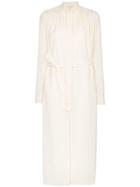 Matériel Neck Tie Open-back Dress - White