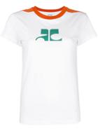 Courrèges Logo Printed T-shirt - White