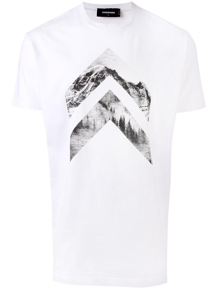 Dsquared2 - Mountain Print T-shirt - Men - Cotton - L, White, Cotton
