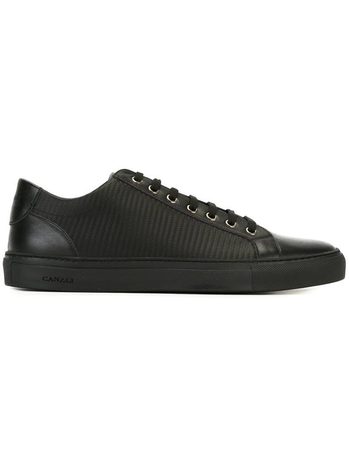 Canali Textured Low Sneakers
