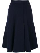 Ermanno Scervino Flared Pleated Skirt - Blue