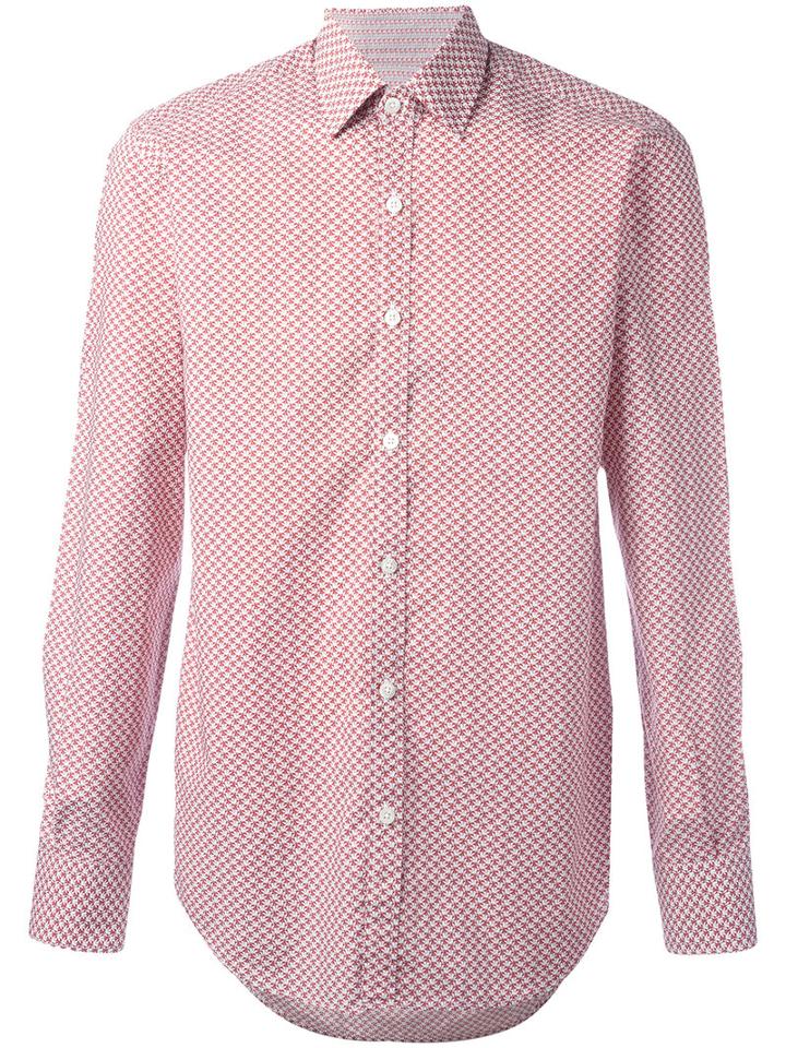 Canali - Printed Shirt - Men - Cotton - M, Red, Cotton