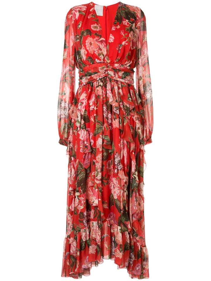 Ingie Paris Floral Print Flared Dress