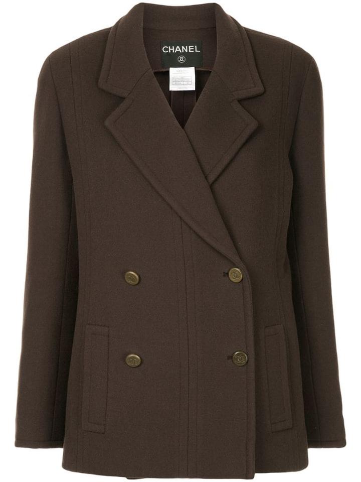 Chanel Pre-owned Boxy Double-breasted Blazer - Brown