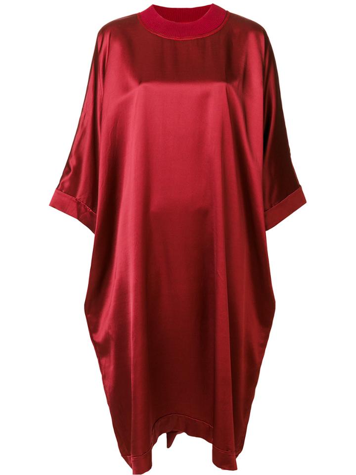 Maison Margiela Metallic Shift Dress - Red