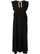 No21 Maxi Dress, Women's, Size: 44, Black, Acetate/silk