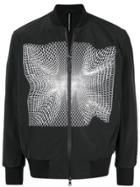 Blackbarrett Goal Mesh Print Bomber Jacket