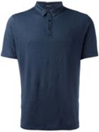 Roberto Collina - Plain Polo Shirt - Men - Linen/flax/spandex/elastane - 46, Blue, Linen/flax/spandex/elastane