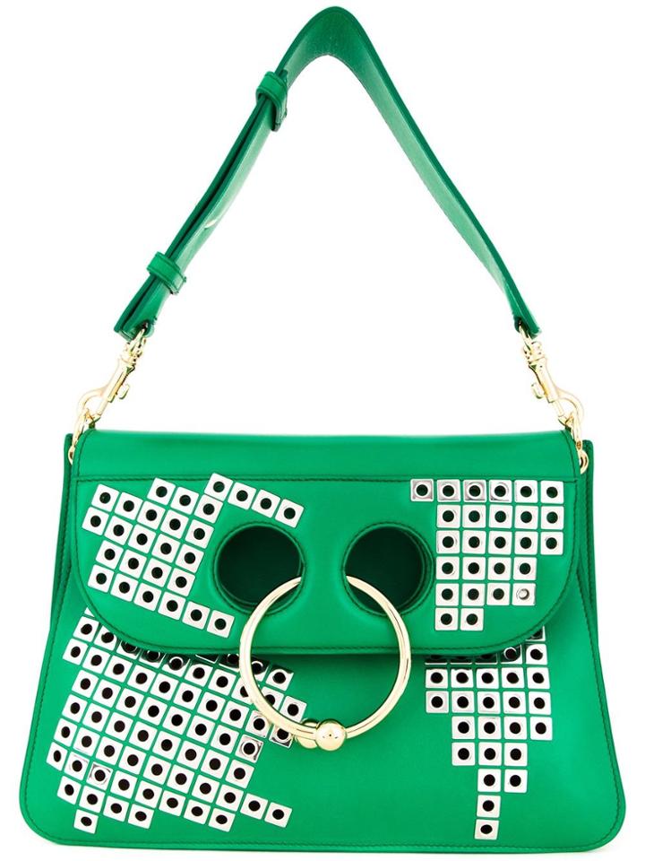 Jw Anderson Piercing Detail Shoulder Bag - Green