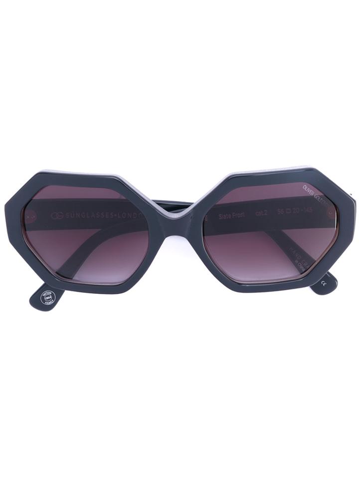 Oliver Goldsmith 'primrose' Geometric Frame Sunglasses - Grey