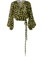 Attico Polka Dot Blouse - Black