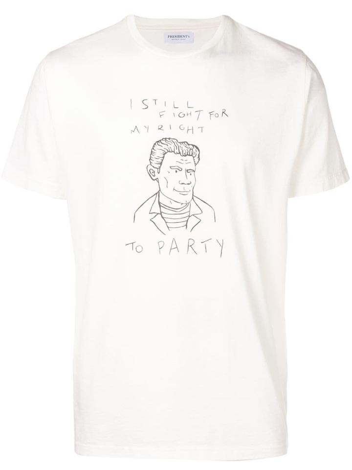 President's Illustration Printed T-shirt - White