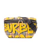 Burberry Yellow, Black And Brown Sonny Graffiti Belt Bag - Yellow &