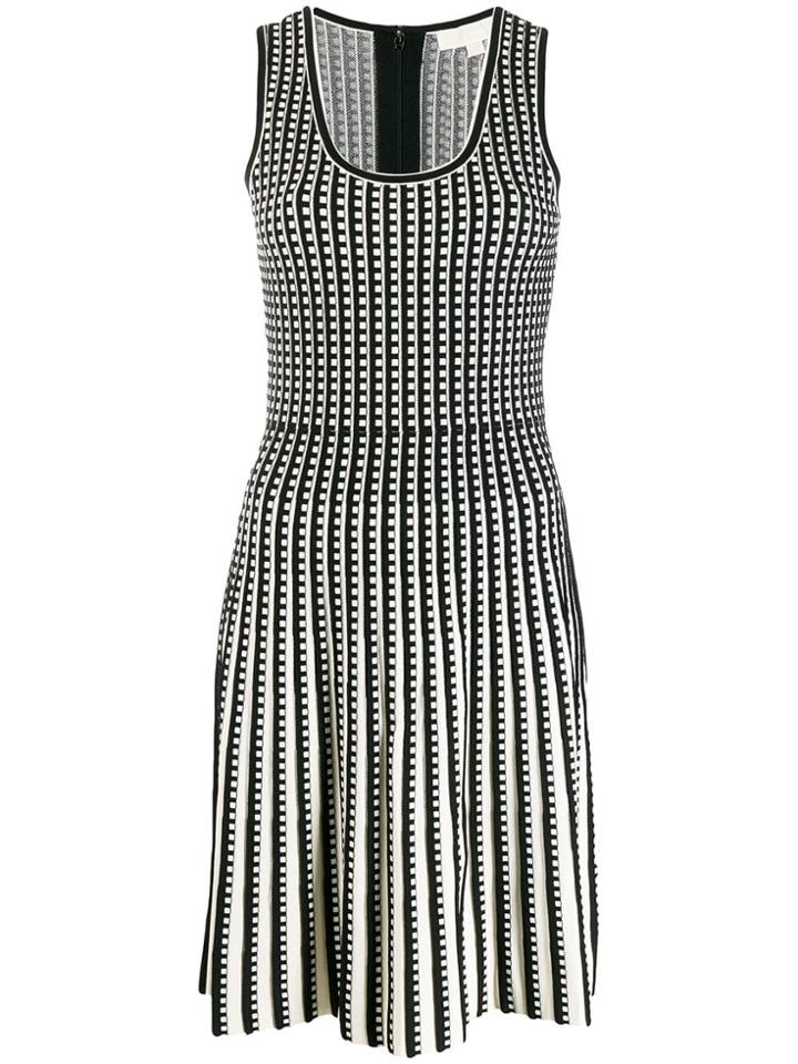 Michael Michael Kors Checked Knitted Dress - Black