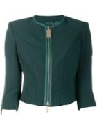 Elisabetta Franchi Cropped Fitted Jacket - Green