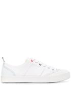 Thom Browne Brogued Lo-top Canvas Trainer - White