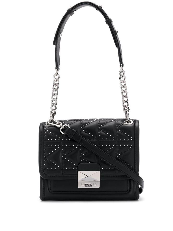 Karl Lagerfeld K/kuilted Studs Small Shoulderbag - Black