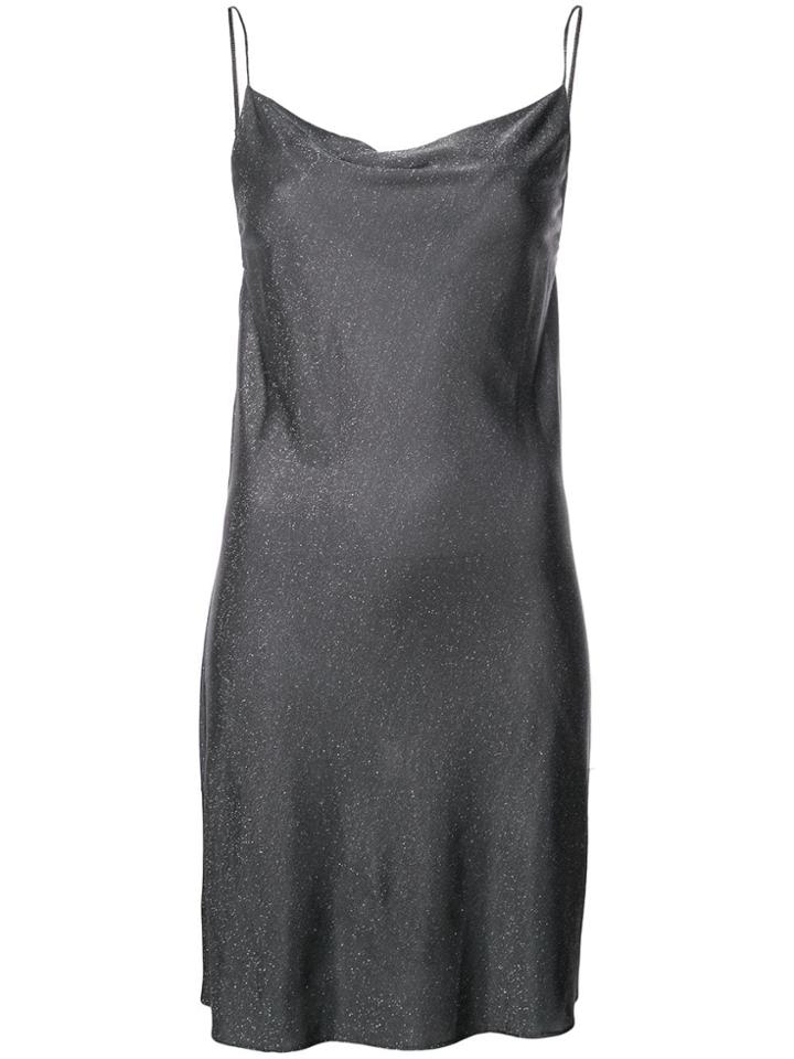 Fleur Du Mal Short Cowl-neck Mini Dress - Black