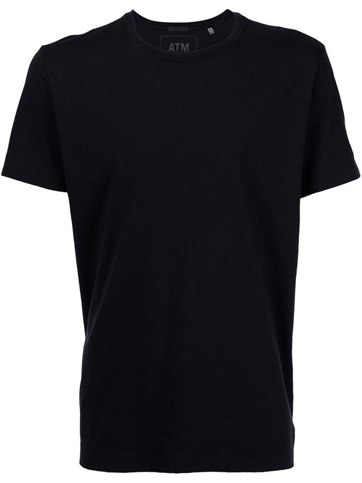 Atm Anthony Thomas Melillo Classic Jersey Crew Neck T-shirt, Men's, Size: Small, Black, Cotton