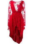 Aniye By Lace Panel Dress - Red