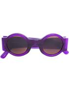 Linda Farrow Round Framed Sunglasses - Pink & Purple