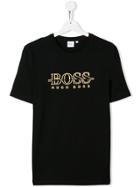 Boss Kids Teen Logo Printed T-shirt - Black