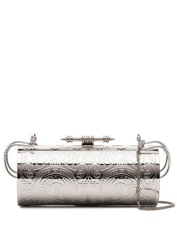 Okhtein Felucca Engraved Clutch - Silver