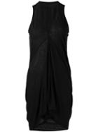 Rick Owens Drkshdw - V-neck Tank Dress - Women - Cotton - L, Black, Cotton