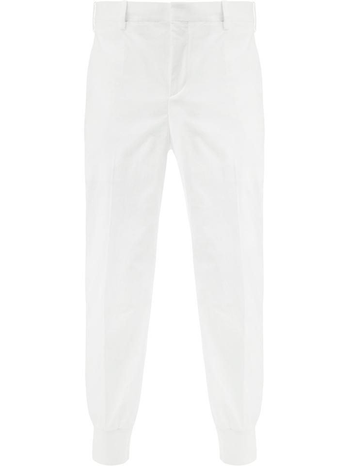 Neil Barrett Elasticated Cuffs Skinny Trousers - White