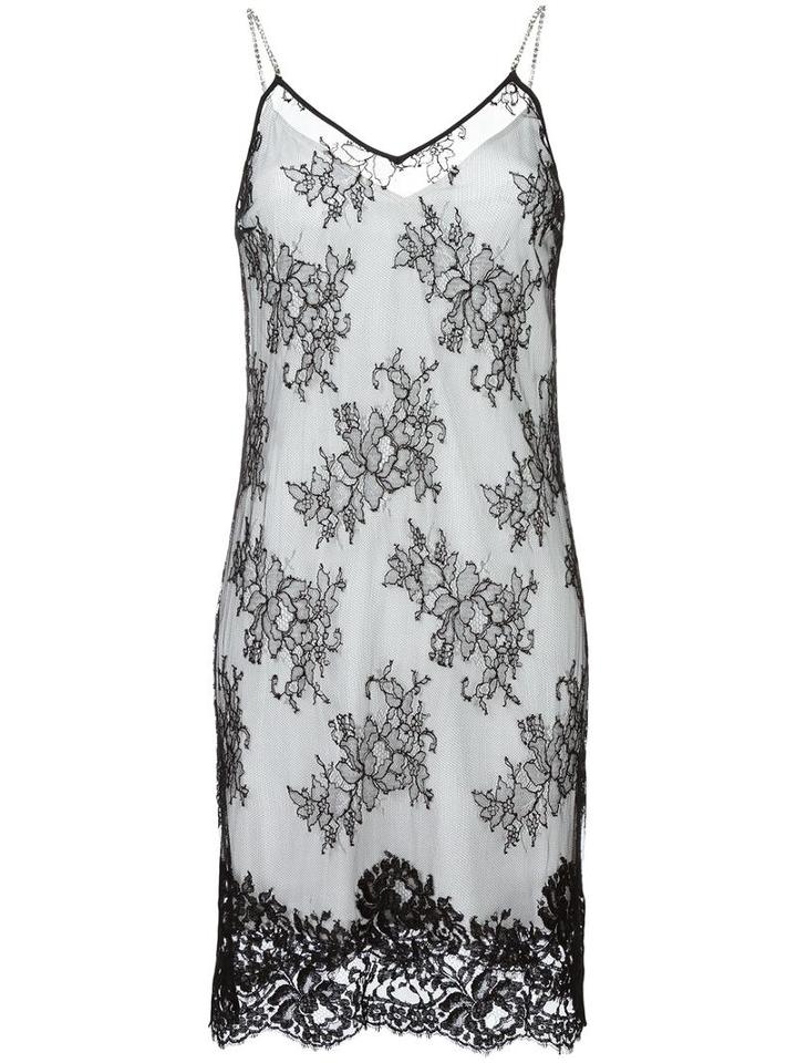 Alyx Lace Overlay Slip Dress, Women's, Size: Medium, Black, Cotton/polyamide/spandex/elastane/silk
