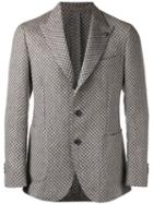 Gabriele Pasini Checked Pattern Blazer, Men's, Size: 48, Brown, Viscose/linen/flax