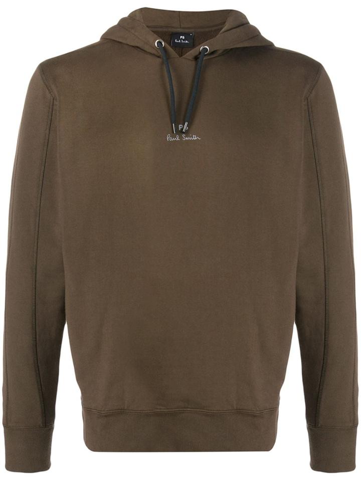 Paul Smith Embroidered Logo Hoodie - Green